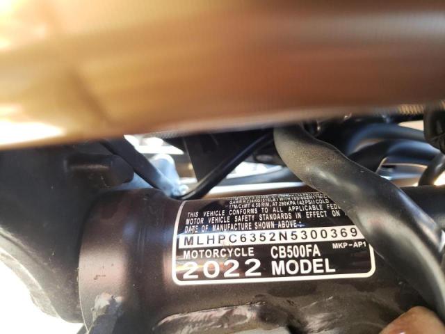 2022 HONDA CB500 FA MLHPC6352N5300369