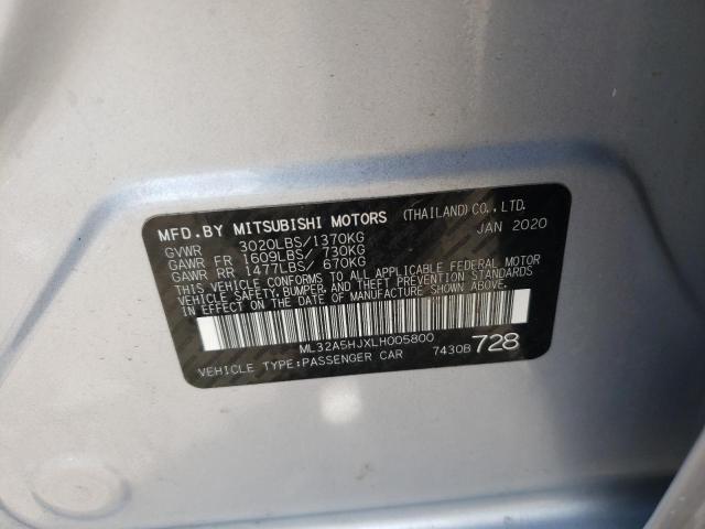 2020 MITSUBISHI MIRAGE LE ML32A5HJXLH005800
