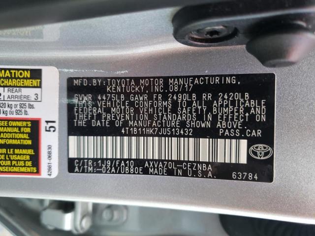 2018 TOYOTA CAMRY L - 4T1B11HK7JU513432