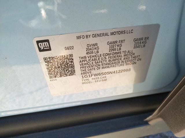2022 CHEVROLET BOLT EV 1L 1G1FW6S05N4122998