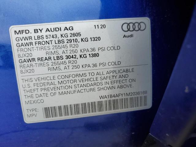 2021 AUDI SQ5 PREMIU WA1B4AFY1M2036168