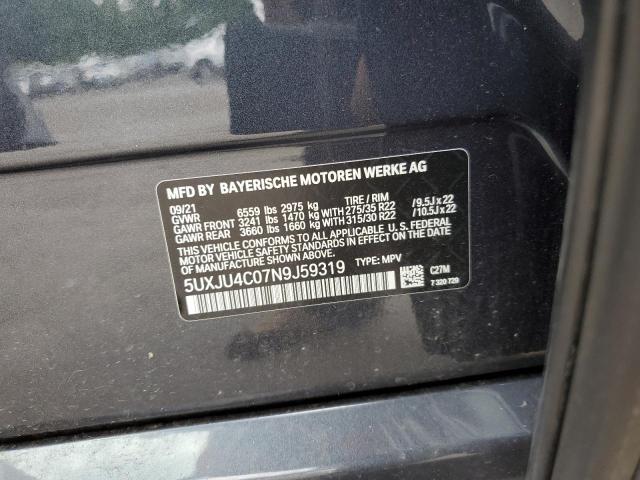 2022 BMW X5 M50I 5UXJU4C07N9J59319