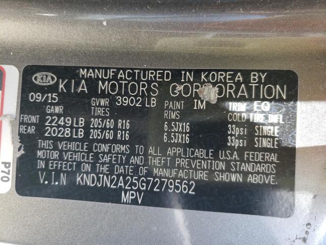 2016 KIA SOUL - KNDJN2A25G7279562