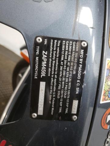 2014 VESPA GTS 300 SU ZAPM459L4E5802124
