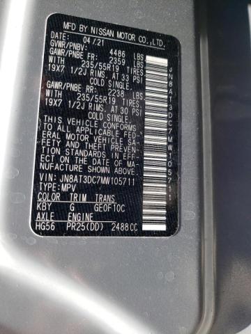 2021 NISSAN ROGUE PLAT JN8AT3DC7MW105711