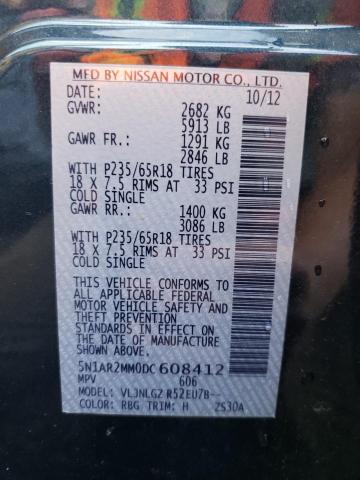 NISSAN PATHFINDER 2013 BLUE Photo 10