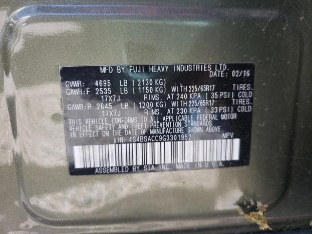 4S4BSACC9G3301952 Subaru Outback 2.5i Premium