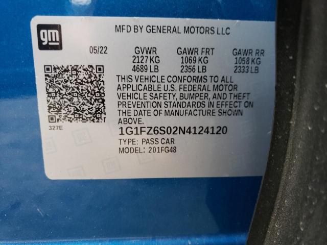 2022 CHEVROLET BOLT EUV P 1G1FZ6S02N4124120