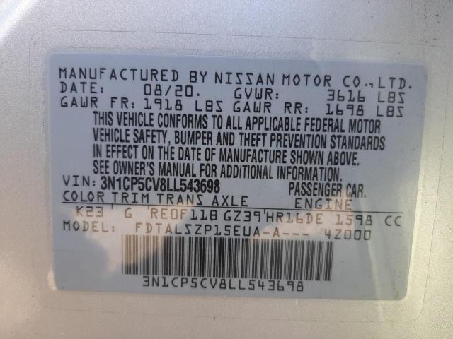 2020 NISSAN KICKS SV - 3N1CP5CV8LL543698