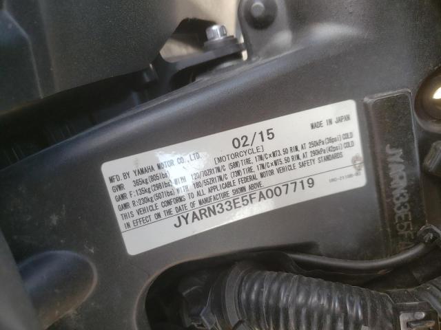 2015 YAMAHA FZ09 JYARN33E5FA007719