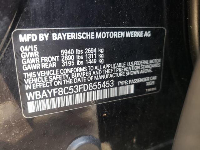 2015 BMW 750LI XDRI WBAYF8C53FD655453