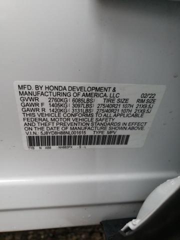 2022 ACURA MDX TYPE S 5J8YD8H88NL001615