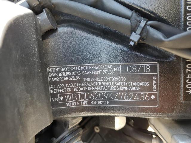 2019 BMW S 1000 R WB10D6209KZ762436