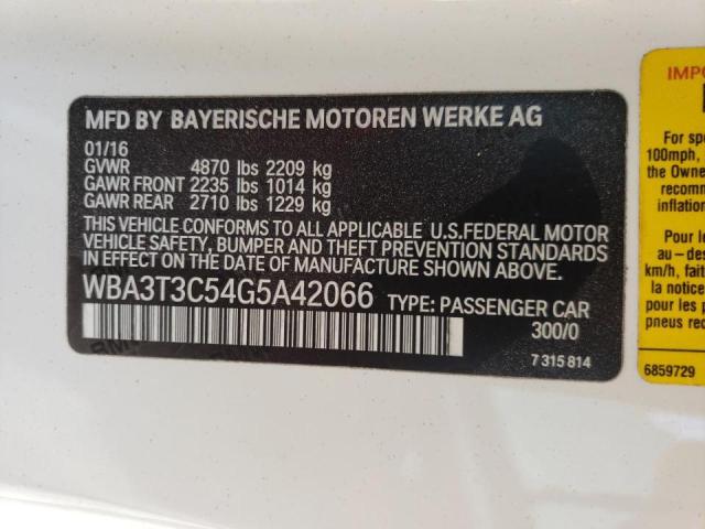 2016 BMW 435 - WBA3T3C54G5A42066