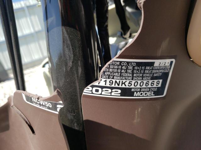 2022 HONDA NCW50 JH2AF7719NK500669