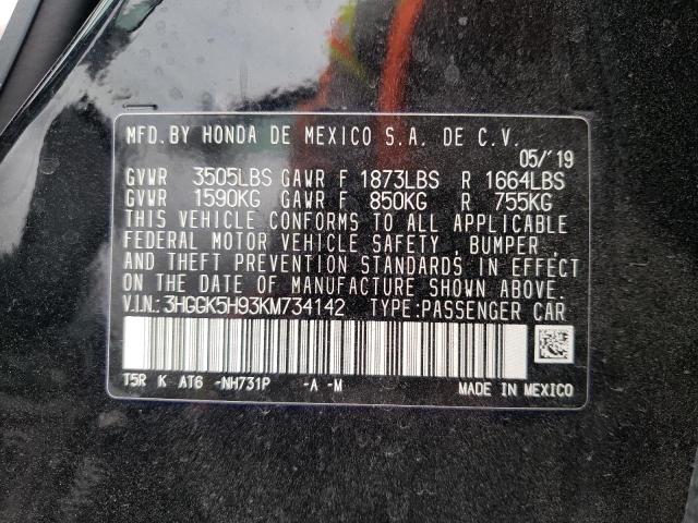 2019 HONDA FIT EXL 3HGGK5H93KM734142