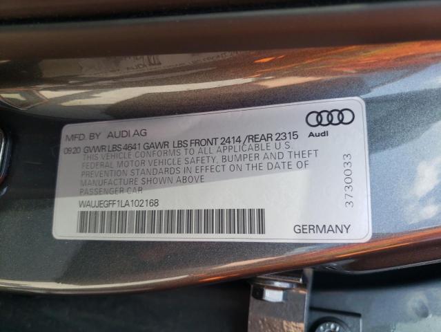 2020 AUDI A3 S-LINE WAUJEGFF1LA102168