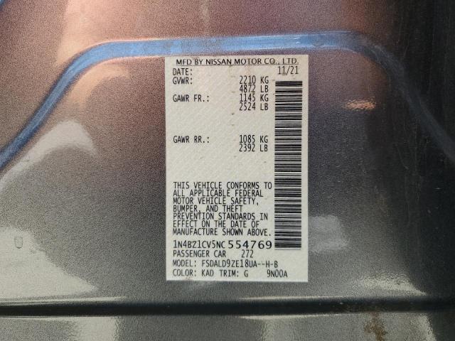 2022 NISSAN LEAF SV PL 1N4BZ1CV5NC554769
