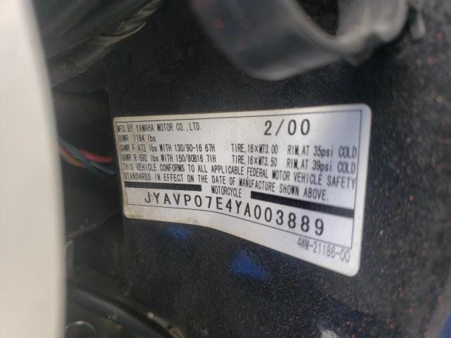 2000 YAMAHA XV1600 ATL JYAVP07E4YA003889