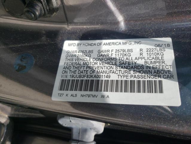 2019 ACURA TLX ADVANC 19UUB3F83KA001149