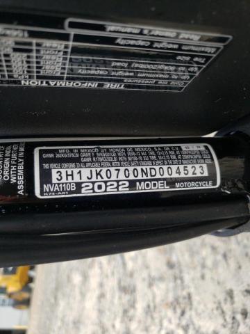 2022 HONDA NVA110 B 3H1JK0700ND004523