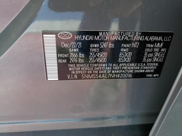 2022 HYUNDAI SANTA FE C 5NMS54AL7NH420016