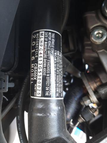 2016 HONDA CB500 X MLHPC4613G5300025
