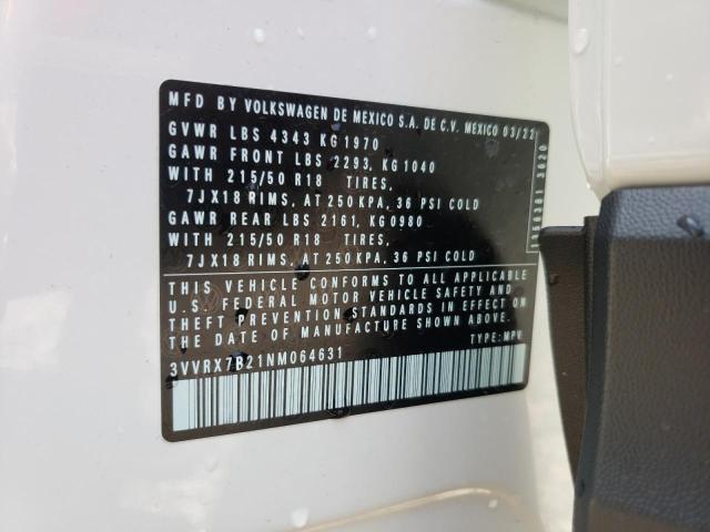 2022 VOLKSWAGEN TAOS SE 3VVRX7B21NM064631