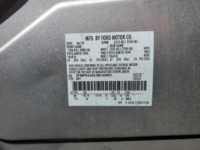 2018 FORD EDGE SEL - 2FMPK4J92JBC40661