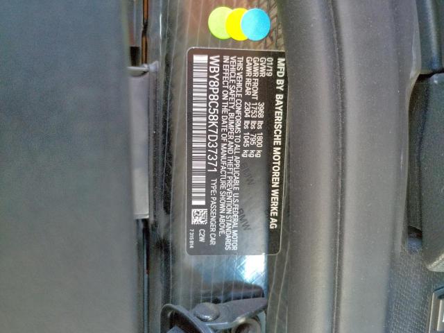 2019 BMW I3 S REX WBY8P8C58K7D37371