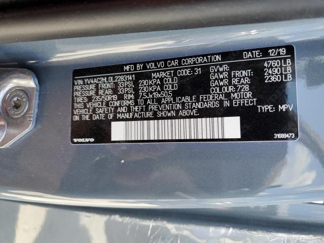 2020 VOLVO XC40 T4 IN YV4AC2HL0L2283141