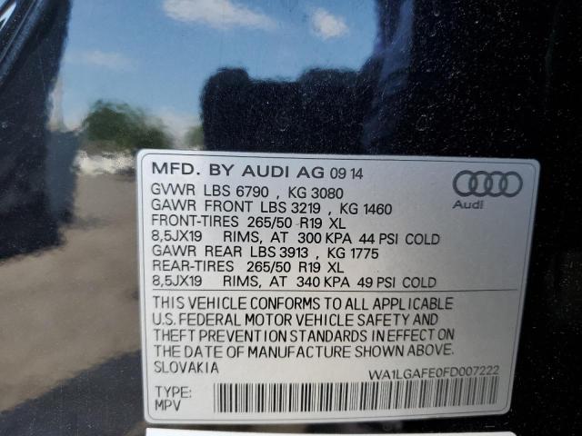 2015 AUDI Q7 WA1LGAFE0FD007222