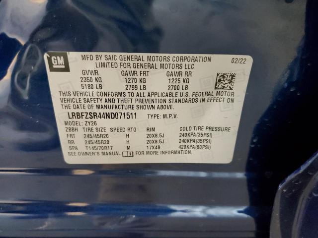 2022 BUICK ENVISION A LRBFZSR44ND071511