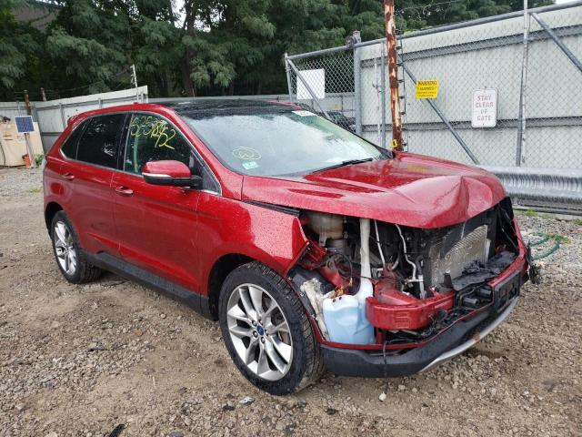 Salvage cars for sale from Copart Billerica, MA: 2015 Ford Edge Titanium