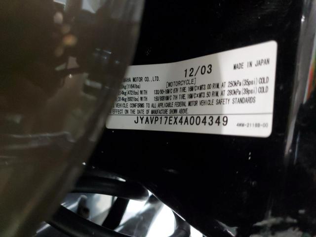 2004 YAMAHA XV1700 A JYAVP17EX4A004349