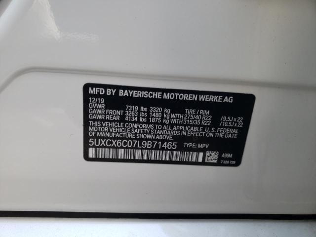 2020 BMW X7 M50I 5UXCX6C07L9B71465