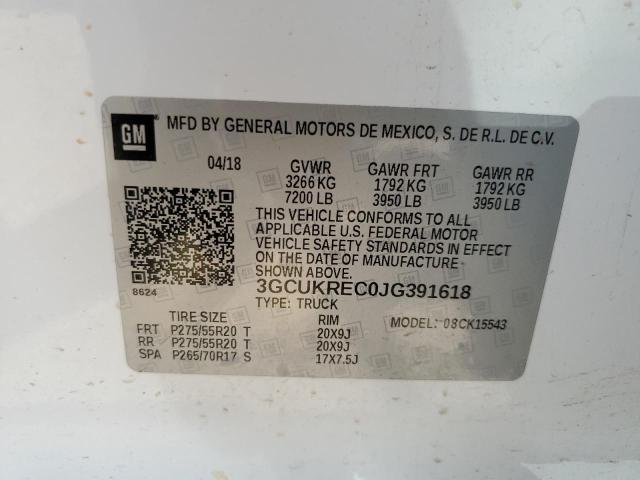 2018 CHEVROLET SILVRDO LT 3GCUKREC0JG391618