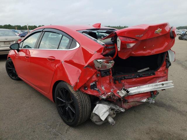 VIN: 1G1BE5SM0H7169681 Auction: COPART Lot: 51981562 Location: NY - LONG ISLAND 1G1BE5SM0H7169681 CHEVROLET CRUZE 2017 RED Photo 3