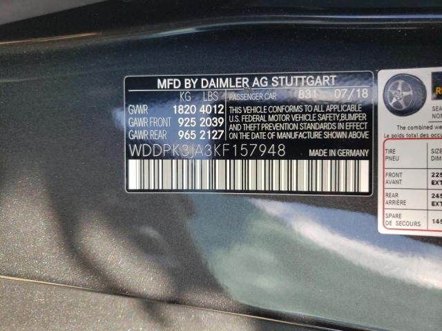 2019 MERCEDES-BENZ SLC 300 WDDPK3JA3KF157948