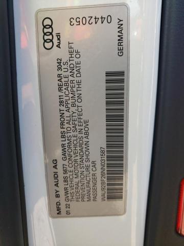 2022 AUDI A6 ALLROAD WAU92BF26NN031587