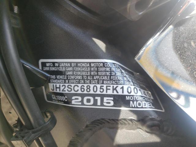 2015 HONDA GL1800 C JH2SC6805FK100140