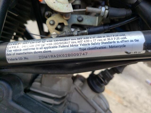 2002 DUCATI M600 ZDM1RA2K62B009747