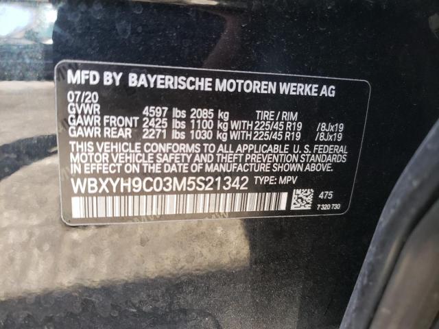 2021 BMW X2 SDRIVE2 WBXYH9C03M5S21342