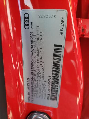 2016 AUDI S3 PREMIUM WAUB1GFF1G1034735