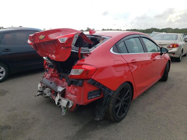 VIN: 1G1BE5SM0H7169681 Auction: COPART Lot: 51981562 Location: NY - LONG ISLAND 1G1BE5SM0H7169681 CHEVROLET CRUZE 2017 RED Photo 4