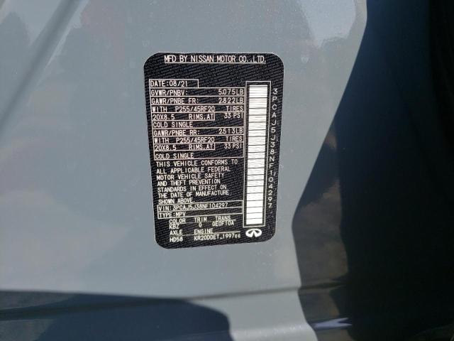 2022 INFINITI QX55 LUXE 3PCAJ5J38NF104297
