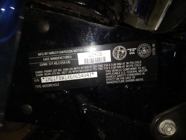 2006 HARLEY-DAVIDSON FLHRI 1HD1FBW1X6Y654947
