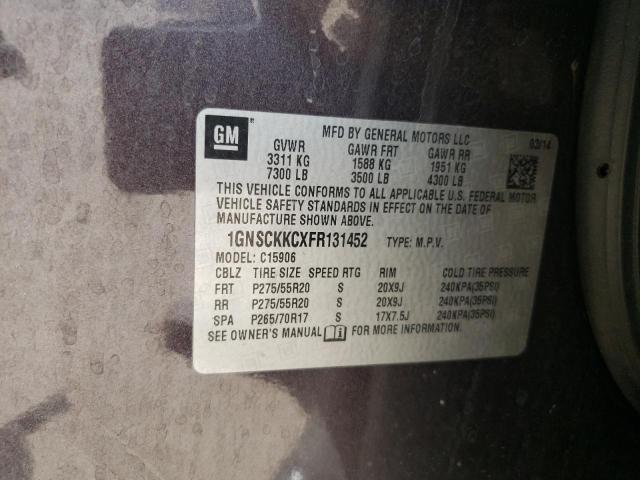 2015 CHEVROLET SUBUR 1500 1GNSCKKCXFR131452