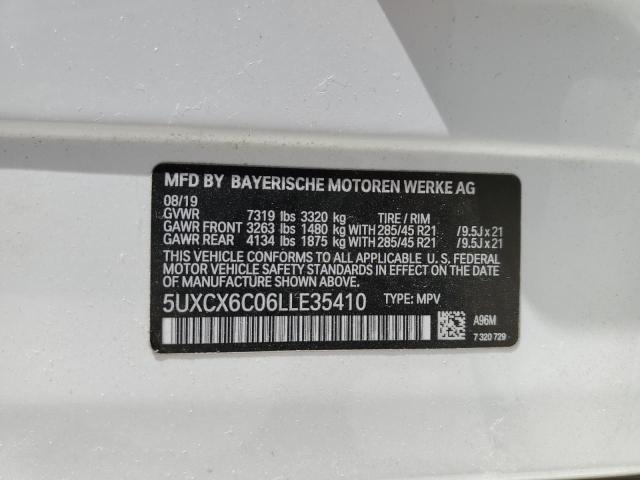 2020 BMW X7 M50I 5UXCX6C06LLE35410