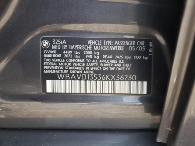 WBAVB13536KX36230 BMW 325 I